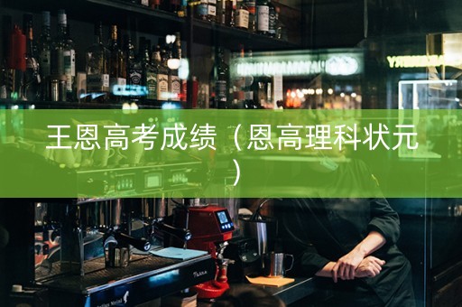 王恩高考成绩（恩高理科状元）