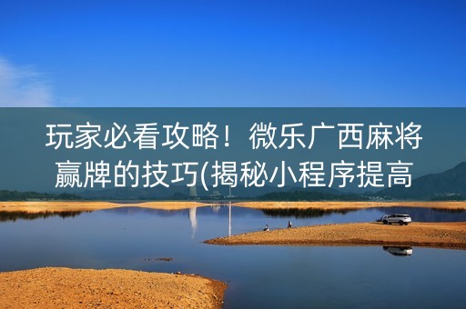 玩家必看攻略！微乐广西麻将赢牌的技巧(揭秘小程序提高胜率)
