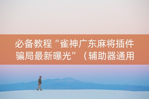 必备教程“雀神广东麻将插件骗局最新曝光”（辅助器通用版)