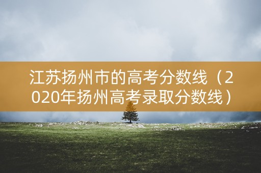 江苏扬州市的高考分数线（2020年扬州高考录取分数线）