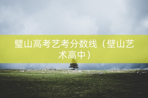 璧山高考艺考分数线（壁山艺术高中）