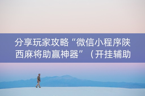 分享玩家攻略“微信小程序陕西麻将助赢神器”（开挂辅助器脚本)