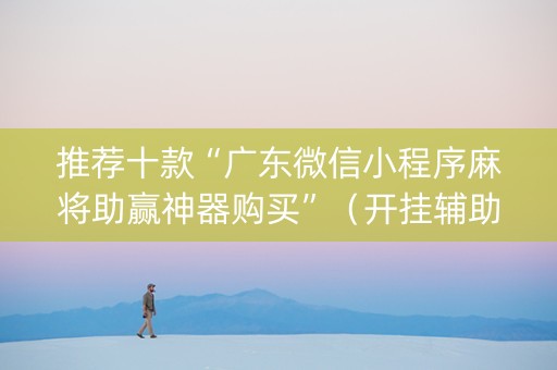 推荐十款“广东微信小程序麻将助赢神器购买”（开挂辅助器插件)