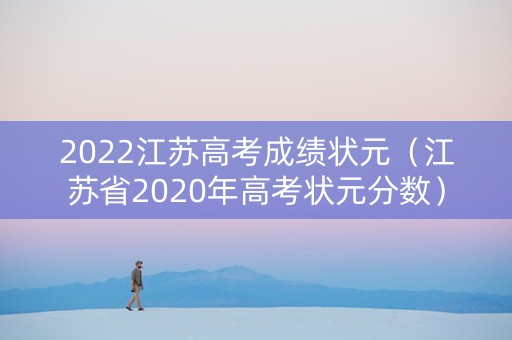 2022江苏高考成绩状元（江苏省2020年高考状元分数）