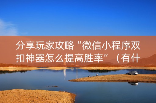 分享玩家攻略“微信小程序双扣神器怎么提高胜率”（有什么规律)