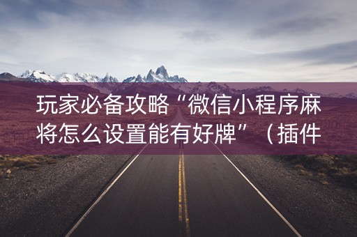 玩家必备攻略“微信小程序麻将怎么设置能有好牌”（插件开挂免费AI)