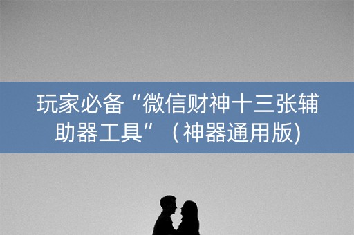 玩家必备“微信财神十三张辅助器工具”（神器通用版)