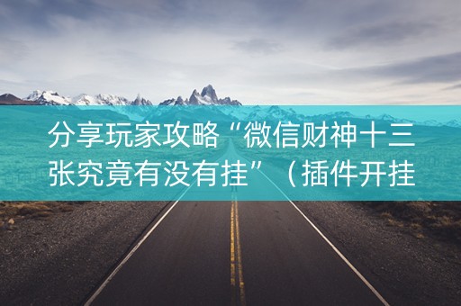 分享玩家攻略“微信财神十三张究竟有没有挂”（插件开挂免费AI)