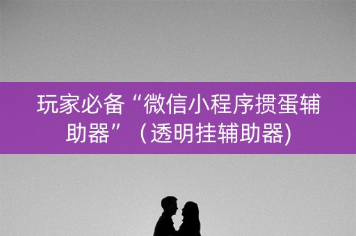 玩家必备“微信小程序掼蛋辅助器”（透明挂辅助器)