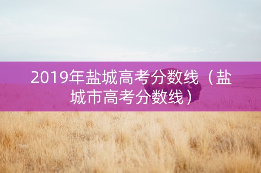 2019年盐城高考分数线(盐城市高考分数线) 2019年盐城高考分数线(盐城市高考分数线)