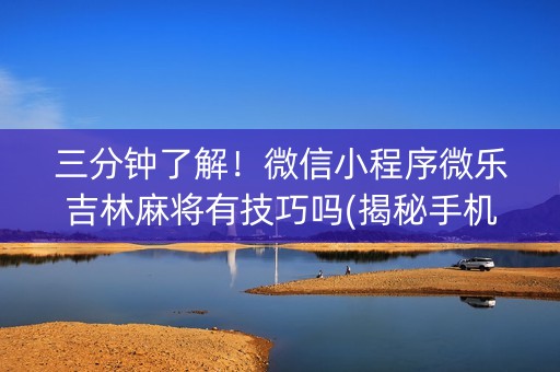 三分钟了解！微信小程序微乐吉林麻将有技巧吗(揭秘手机上专用神器下载)