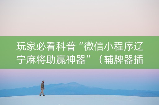 玩家必看科普“微信小程序辽宁麻将助赢神器”（辅牌器插件购买)