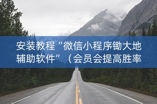 安装教程“微信小程序锄大地辅助软件”(会员会提高胜率吗) 安装教程“微信小程序锄大地辅助软件”(会员会提高胜率吗)