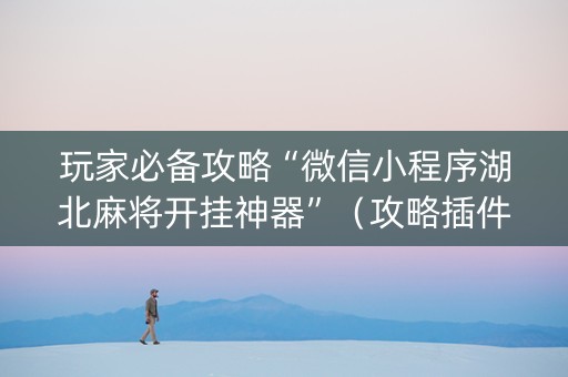 玩家必备攻略“微信小程序湖北麻将开挂神器”(攻略插件) 玩家必备攻略“微信小程序湖北麻将开挂神器”(攻略插件)