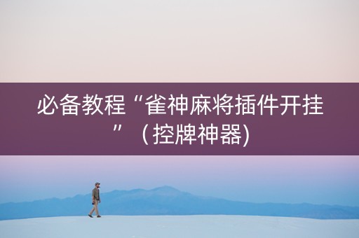 必备教程“雀神麻将插件开挂”（控牌神器)