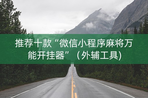 推荐十款“微信小程序麻将万能开挂器”（外辅工具)