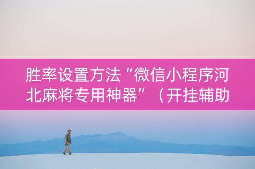 胜率设置方法“微信小程序河北麻将专用神器”（开挂辅助器脚本)