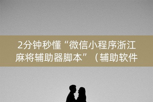 2分钟秒懂“微信小程序浙江麻将辅助器脚本”（辅助软件)