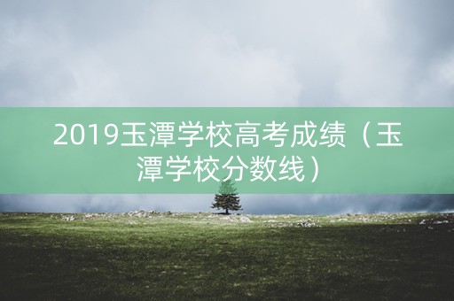 2019玉潭学校高考成绩（玉潭学校分数线）