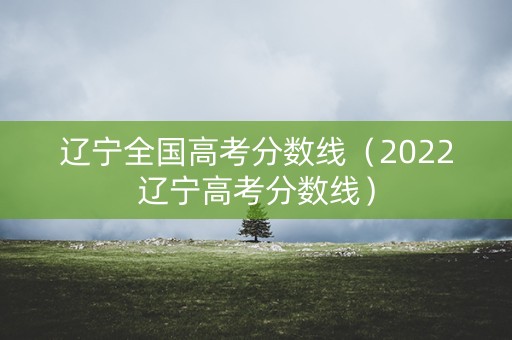 辽宁全国高考分数线（2022辽宁高考分数线）