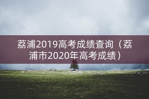 荔浦2019高考成绩查询（荔浦市2020年高考成绩）