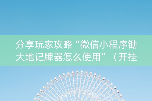 分享玩家攻略“微信小程序锄大地记牌器怎么使用”（开挂辅助器插件)