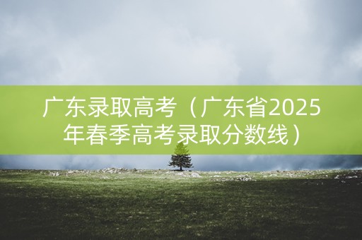 广东录取高考（广东省2025年春季高考录取分数线）