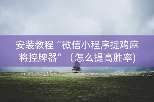 安装教程“微信小程序捉鸡麻将控牌器”（怎么提高胜率)
