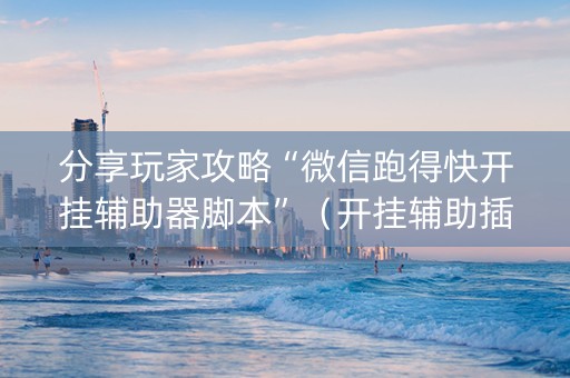 分享玩家攻略“微信跑得快开挂辅助器脚本”（开挂辅助插件)