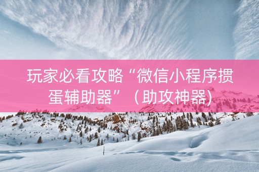 玩家必看攻略“微信小程序掼蛋辅助器”（助攻神器)