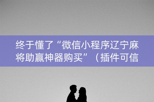 终于懂了“微信小程序辽宁麻将助赢神器购买”（插件可信吗)