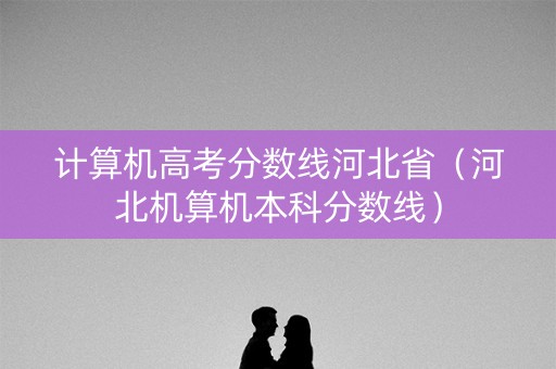 计算机高考分数线河北省（河北机算机本科分数线）