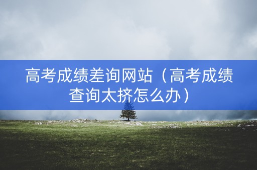 高考成绩差询网站（高考成绩查询太挤怎么办）