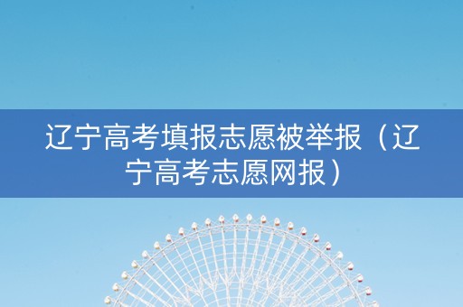 辽宁高考填报志愿被举报（辽宁高考志愿网报）