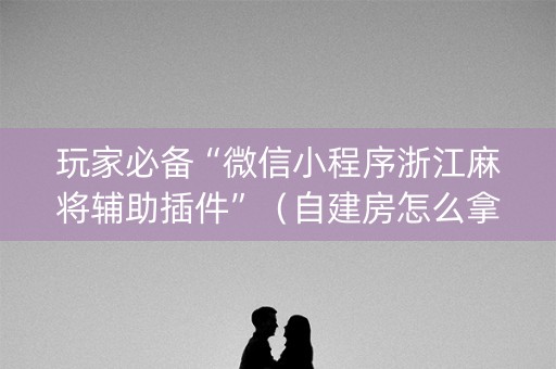 玩家必备“微信小程序浙江麻将辅助插件”（自建房怎么拿好牌)