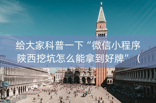 给大家科普一下“微信小程序陕西挖坑怎么能拿到好牌”（辅助神器免费)