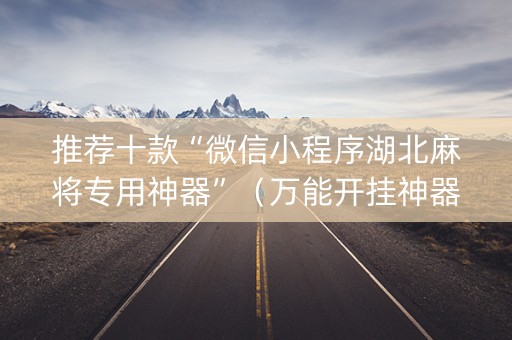 推荐十款“微信小程序湖北麻将专用神器”（万能开挂神器)
