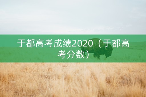 于都高考成绩2020（于都高考分数）