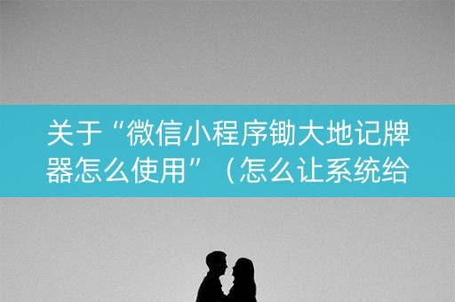 关于“微信小程序锄大地记牌器怎么使用”（怎么让系统给自己好牌)
