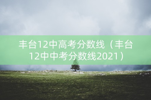 丰台12中高考分数线（丰台12中中考分数线2021）