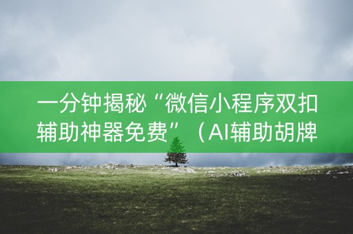 一分钟揭秘“微信小程序双扣辅助神器免费”（AI辅助胡牌规则)