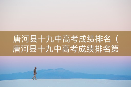 唐河县十九中高考成绩排名（唐河县十九中高考成绩排名第几）