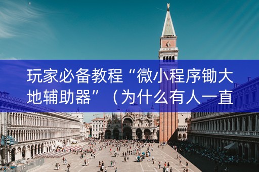 玩家必备教程“微小程序锄大地辅助器”（为什么有人一直赢)