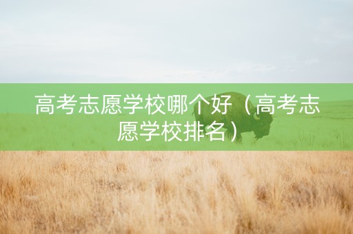 高考志愿学校哪个好（高考志愿学校排名）