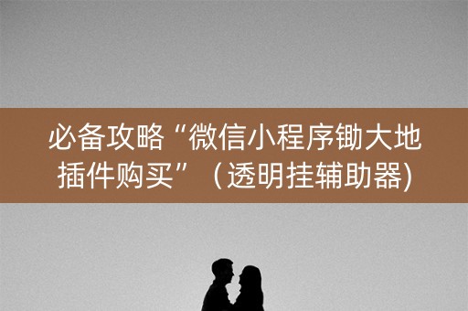 必备攻略“微信小程序锄大地插件购买”（透明挂辅助器)