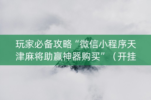 玩家必备攻略“微信小程序天津麻将助赢神器购买”（开挂辅助插件)