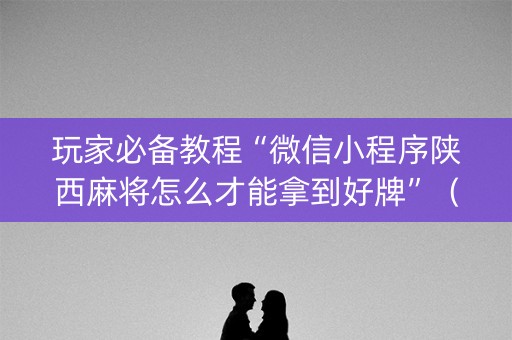玩家必备教程“微信小程序陕西麻将怎么才能拿到好牌”（辅助神器免费)