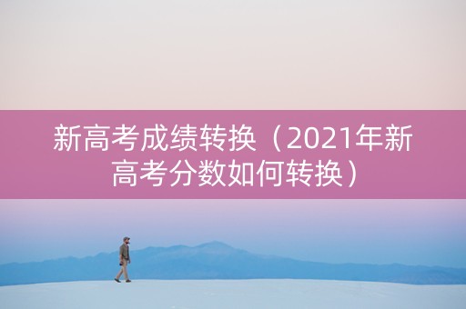 新高考成绩转换（2021年新高考分数如何转换）