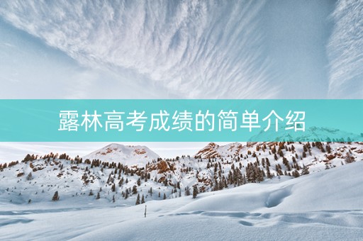 露林高考成绩的简单介绍