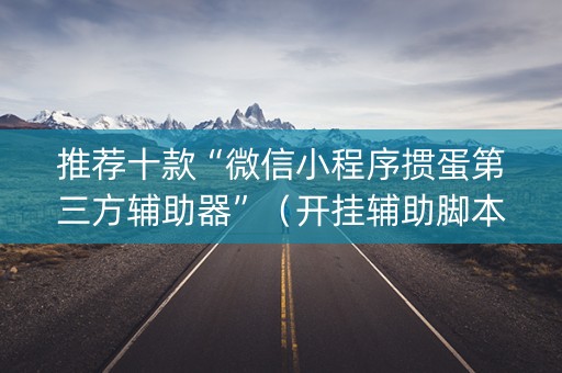推荐十款“微信小程序掼蛋第三方辅助器”（开挂辅助脚本)